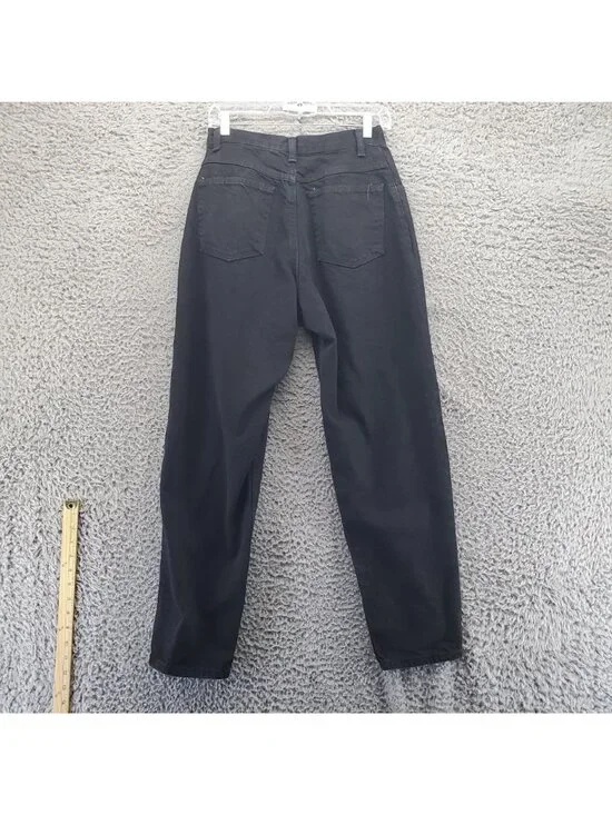 Wrangler Jeans Womens 12 Black High-Waisted Petite 100% Cotton Made In USA - Picture 9 of 10